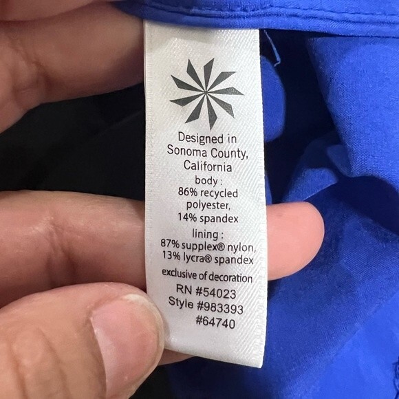 Athleta 2 in 1 Pulse Shortie Shorts in Blue Women's Size Small - Picture 6 of 9